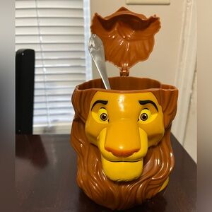 Mufasa Mug, Hard Plastic Used for Eating, 5” tall,